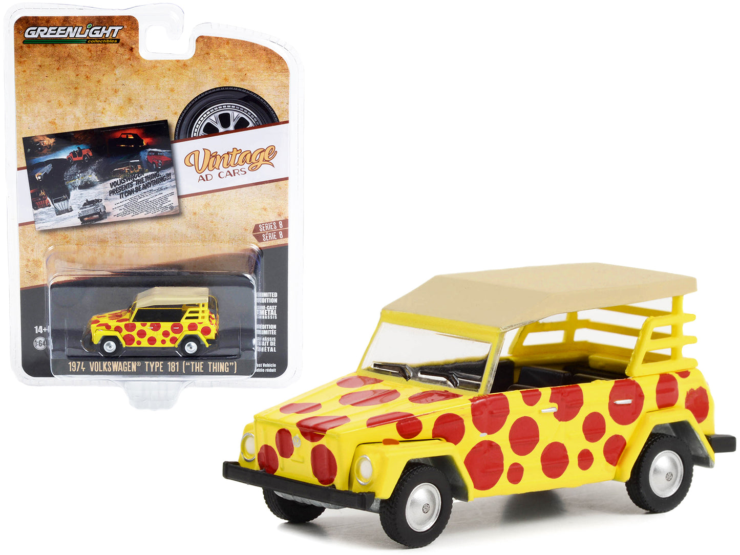 1974 Volkswagen Thing Type Yellow Diecast Model Car