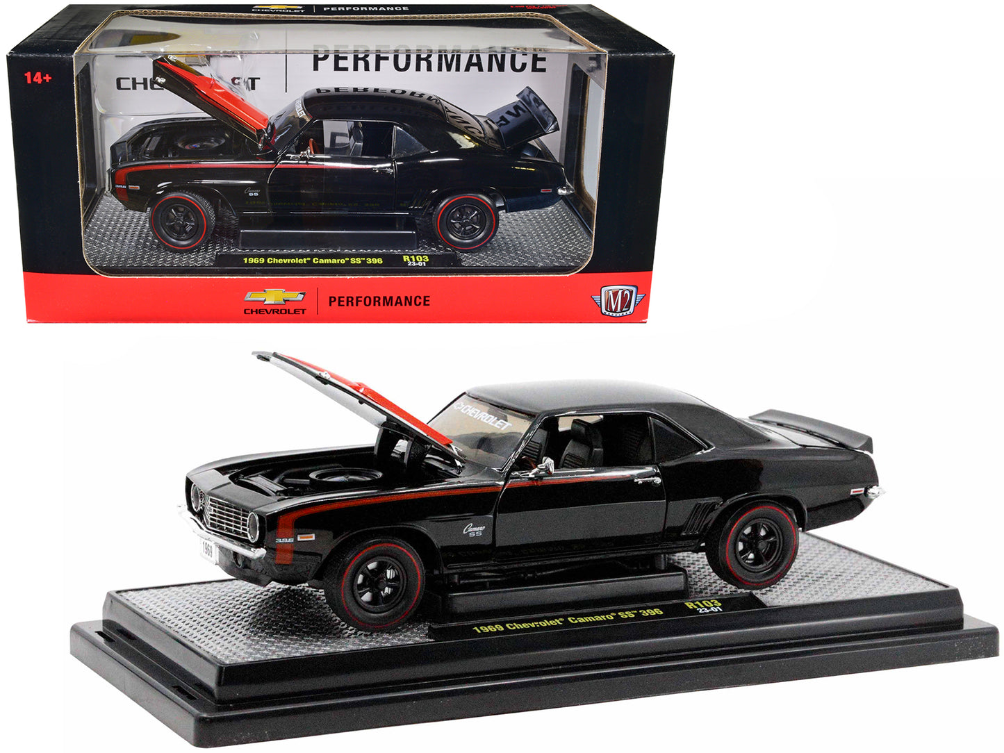 1969 Chevrolet Camaro SS Black Diecast Model Car