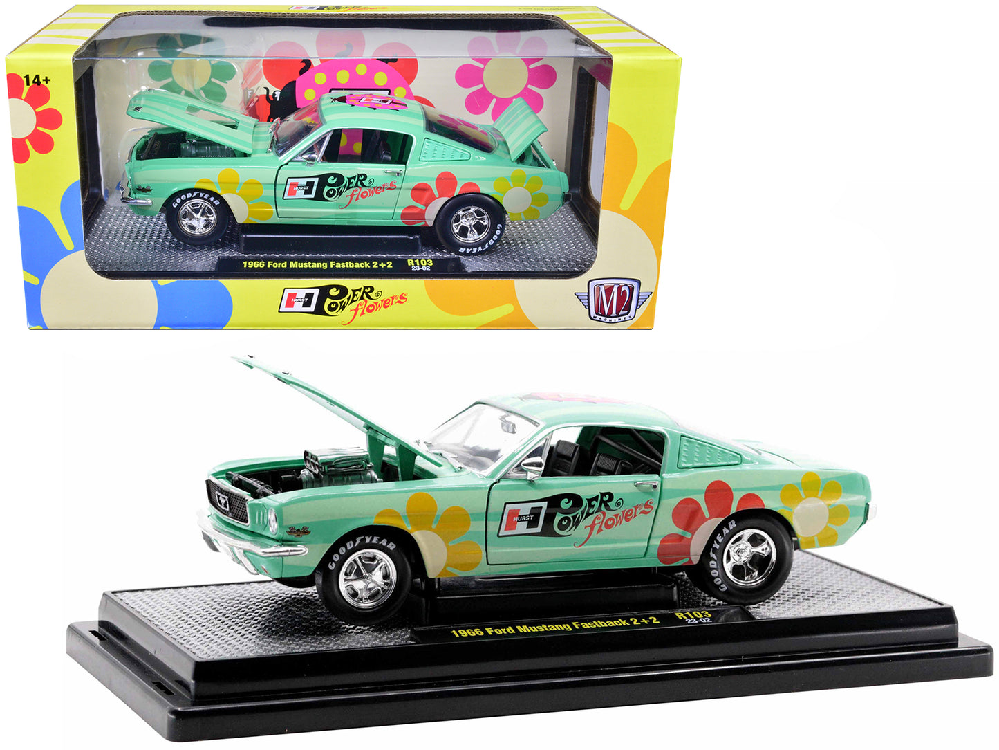 1966 Ford Mustang Fastback Green Diecast Model Car
