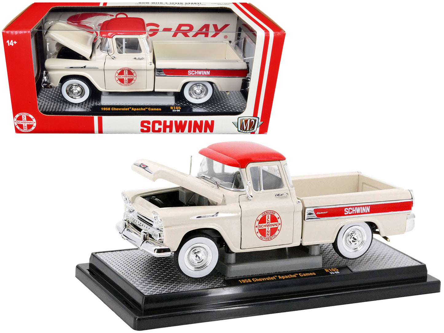 1958 Chevrolet Apache Cameo White Diecast Model Pickup Truck