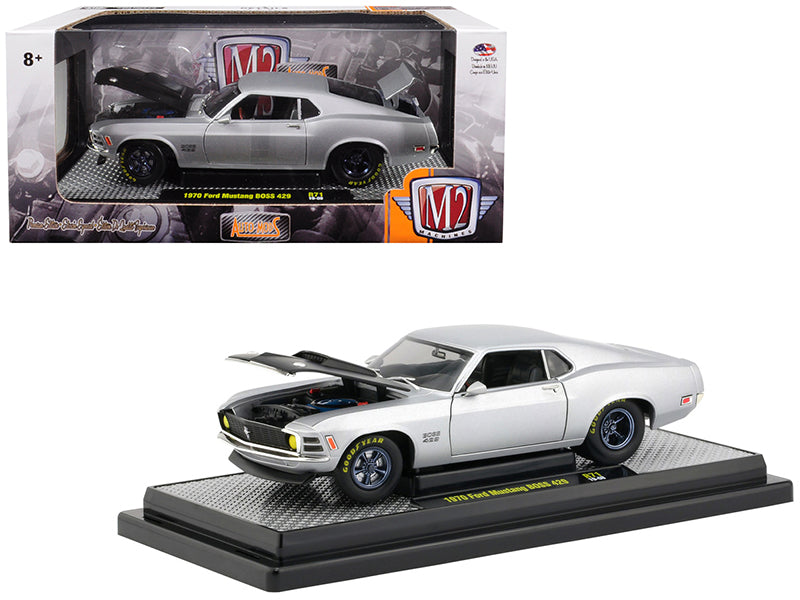 1970 Ford Mustang Boss Silver Diecast Model Car