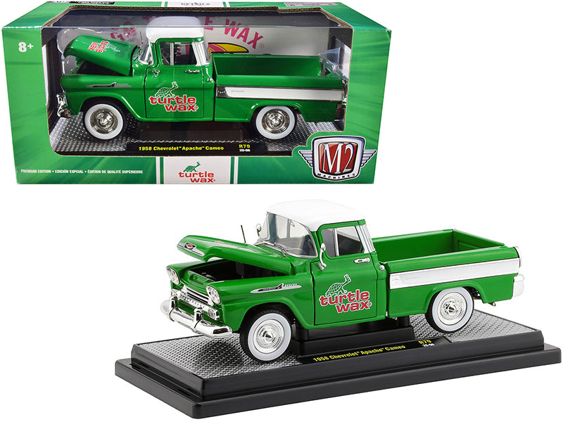 1958 Chevrolet Apache Cameo Green Diecast Model Pickup Truck