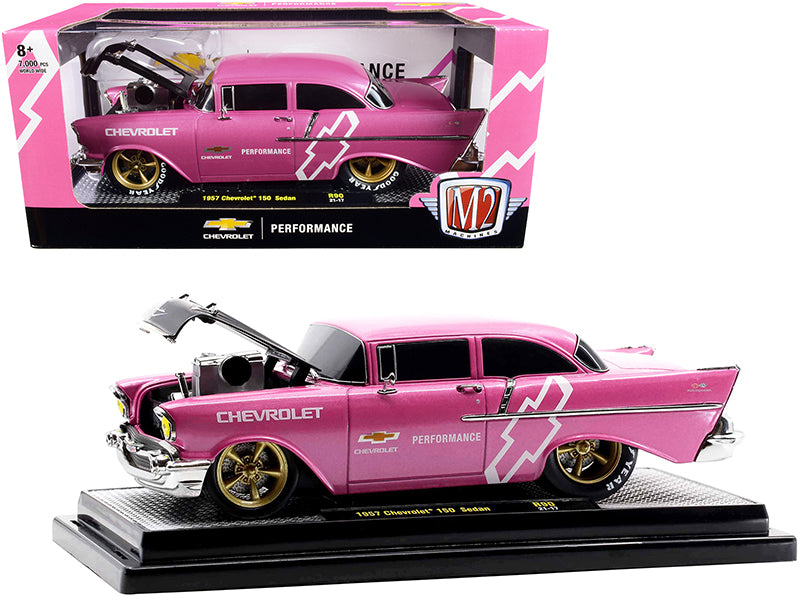 1957 Chevrolet 150 Sedan Pink Diecast Model Car