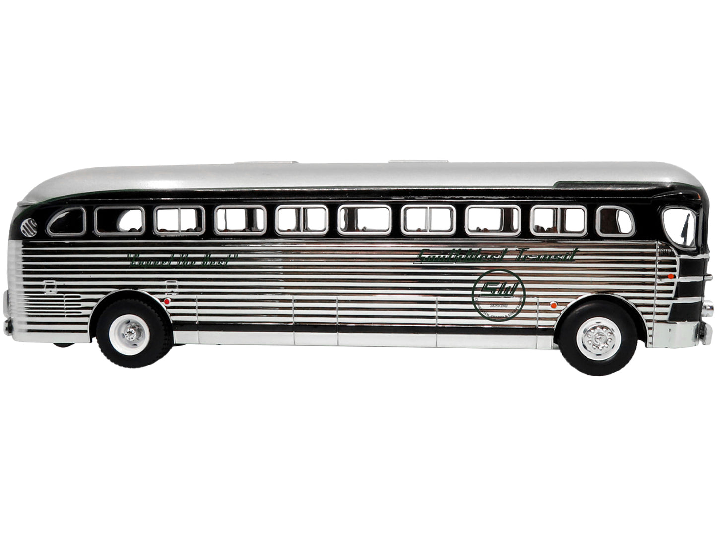 1948 GM PD-4151 Silver Diecast Model Bus