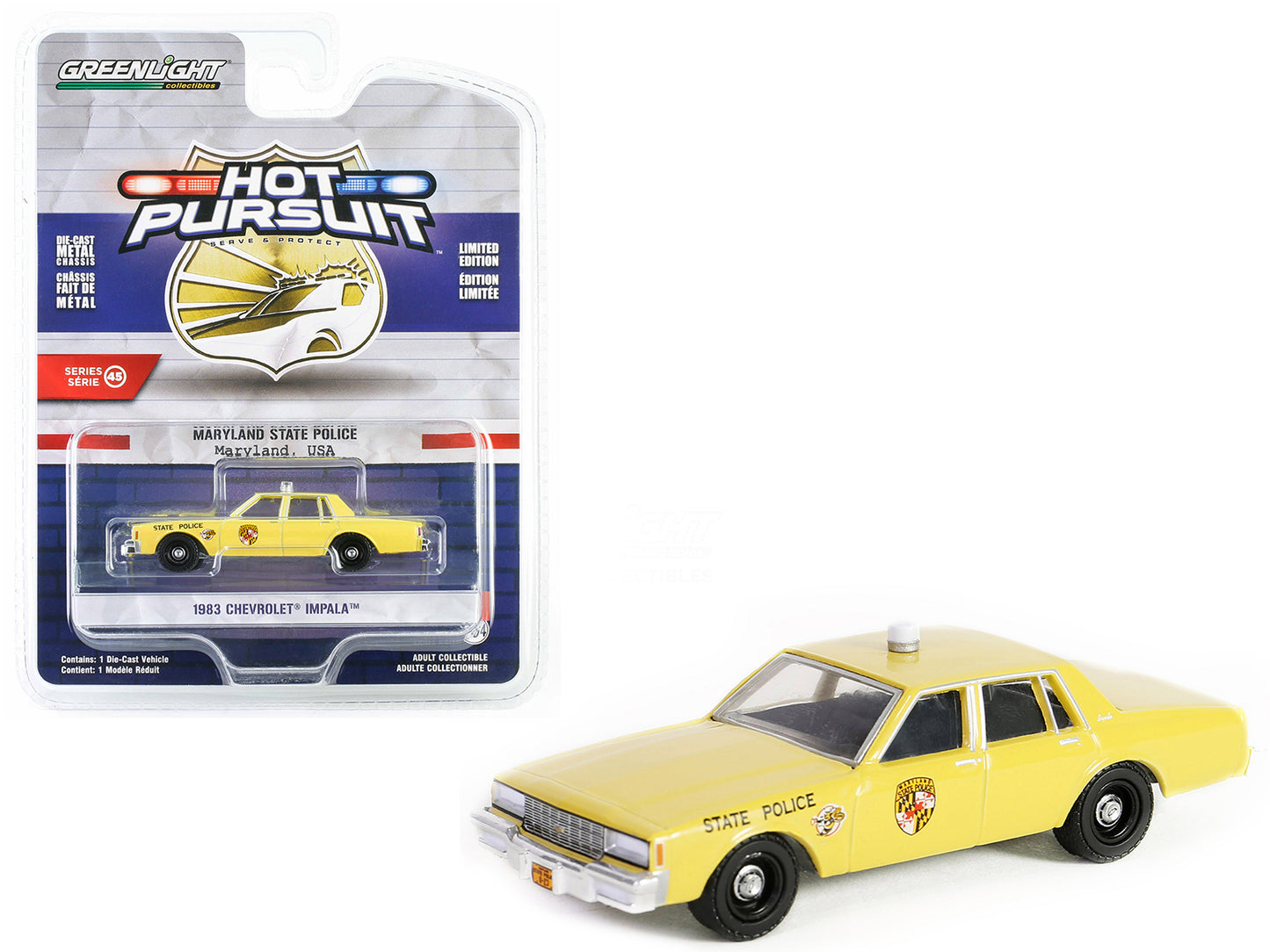1983 Chevrolet Impala Yellow Diecast Model Car