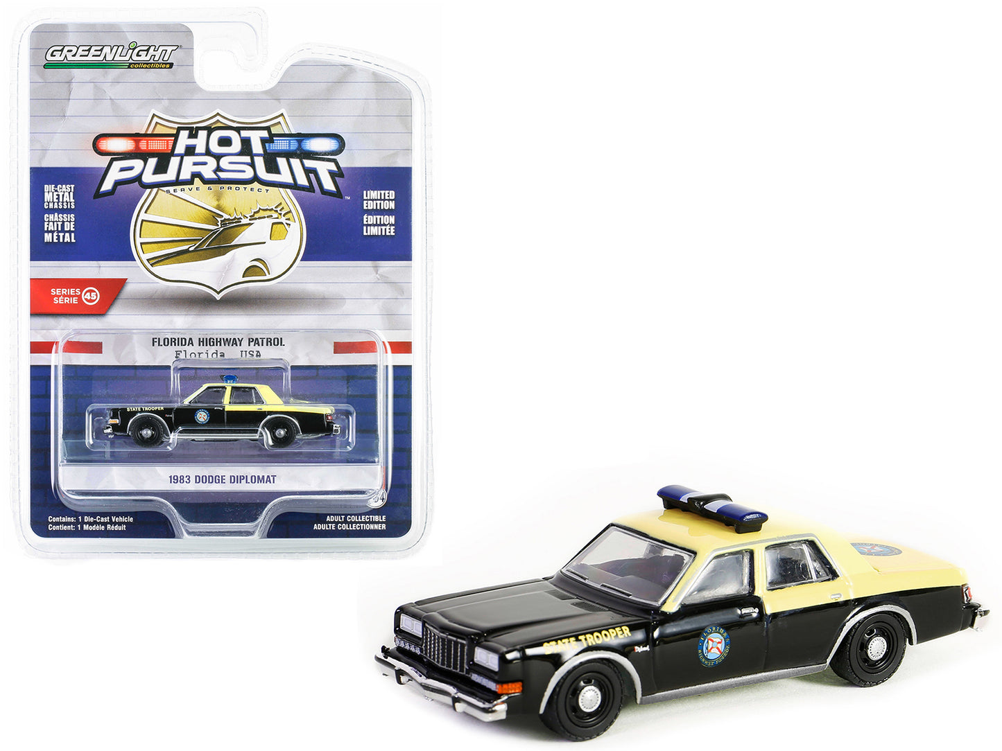 1983 Dodge Diplomat Black Diecast Model Car