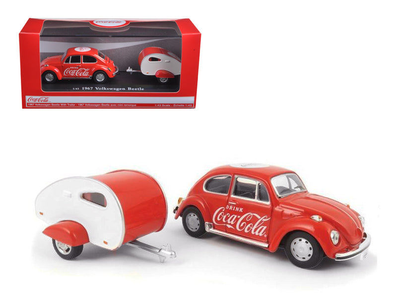 1967 Volkswagen Beetle Red Diecast Model Car Coca-Cola