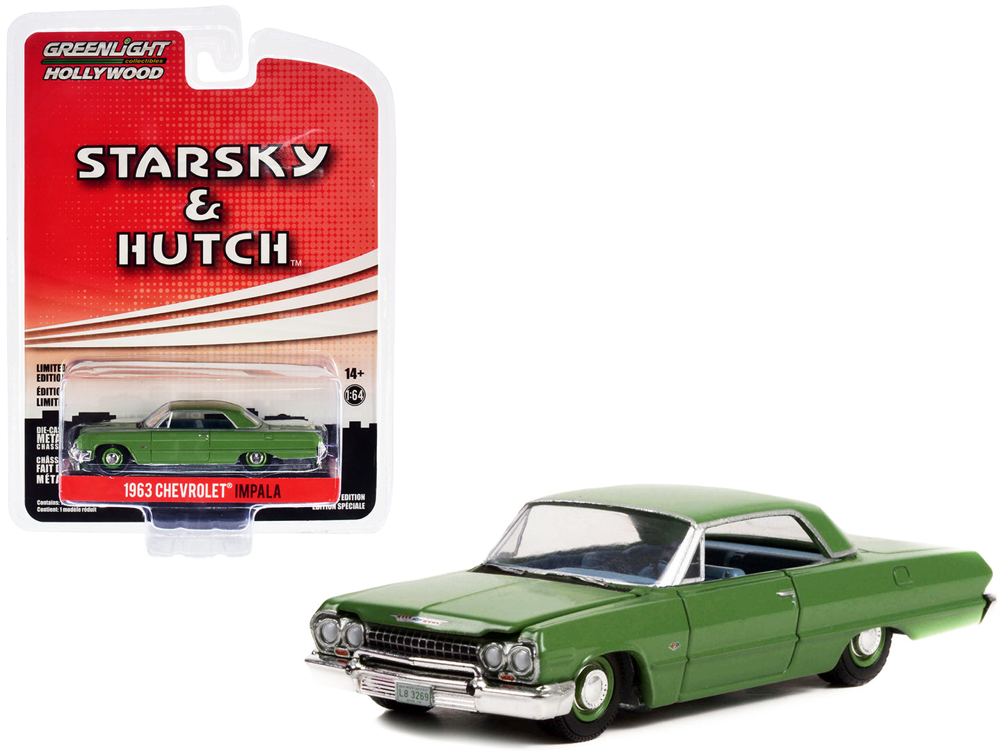 1963 Chevrolet Impala Green Diecast Model Car Starsky and Hutch (1975-1979)