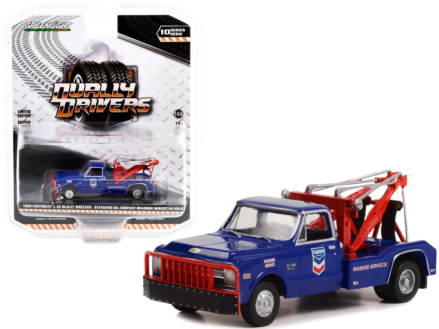 1969 Chevrolet C-30 Blue Diecast Model Wrecker Truck