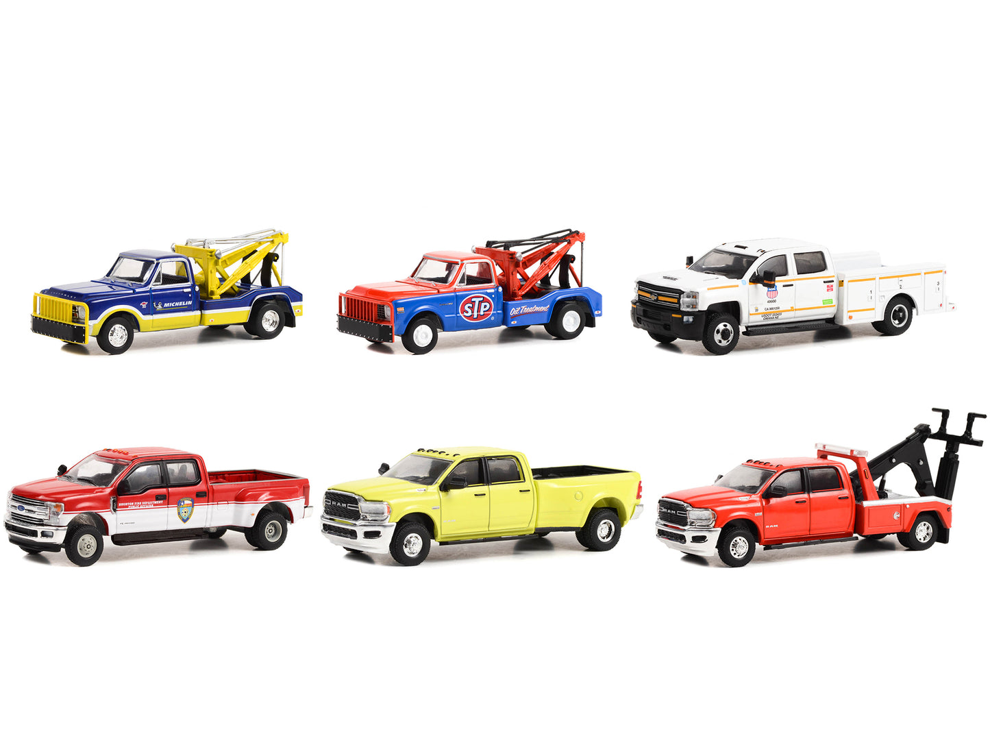 Dually Drivers Green Diecast Model Car/Truck Set