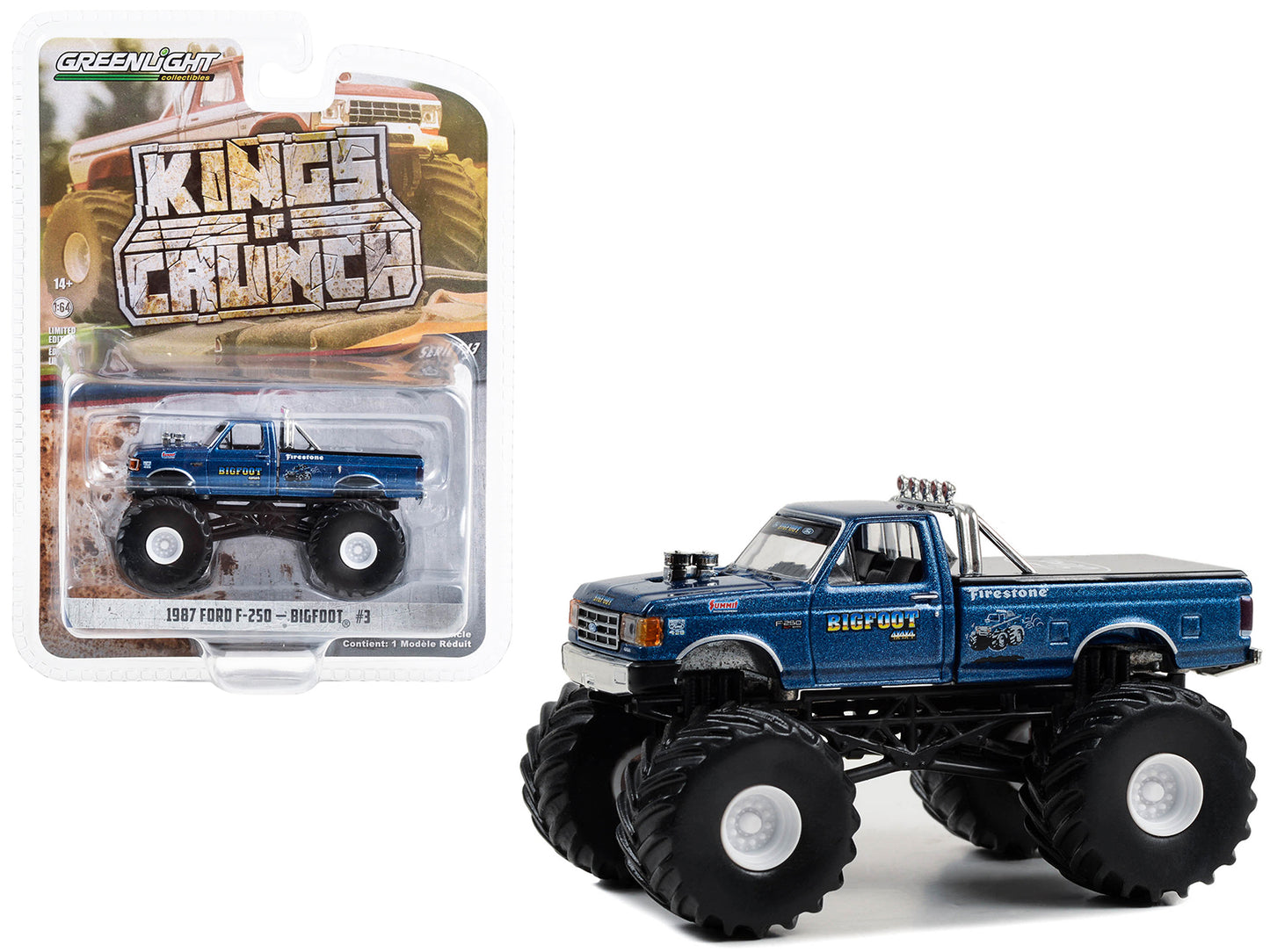 1987 Ford F-250 Blue Diecast Model Monster Truck