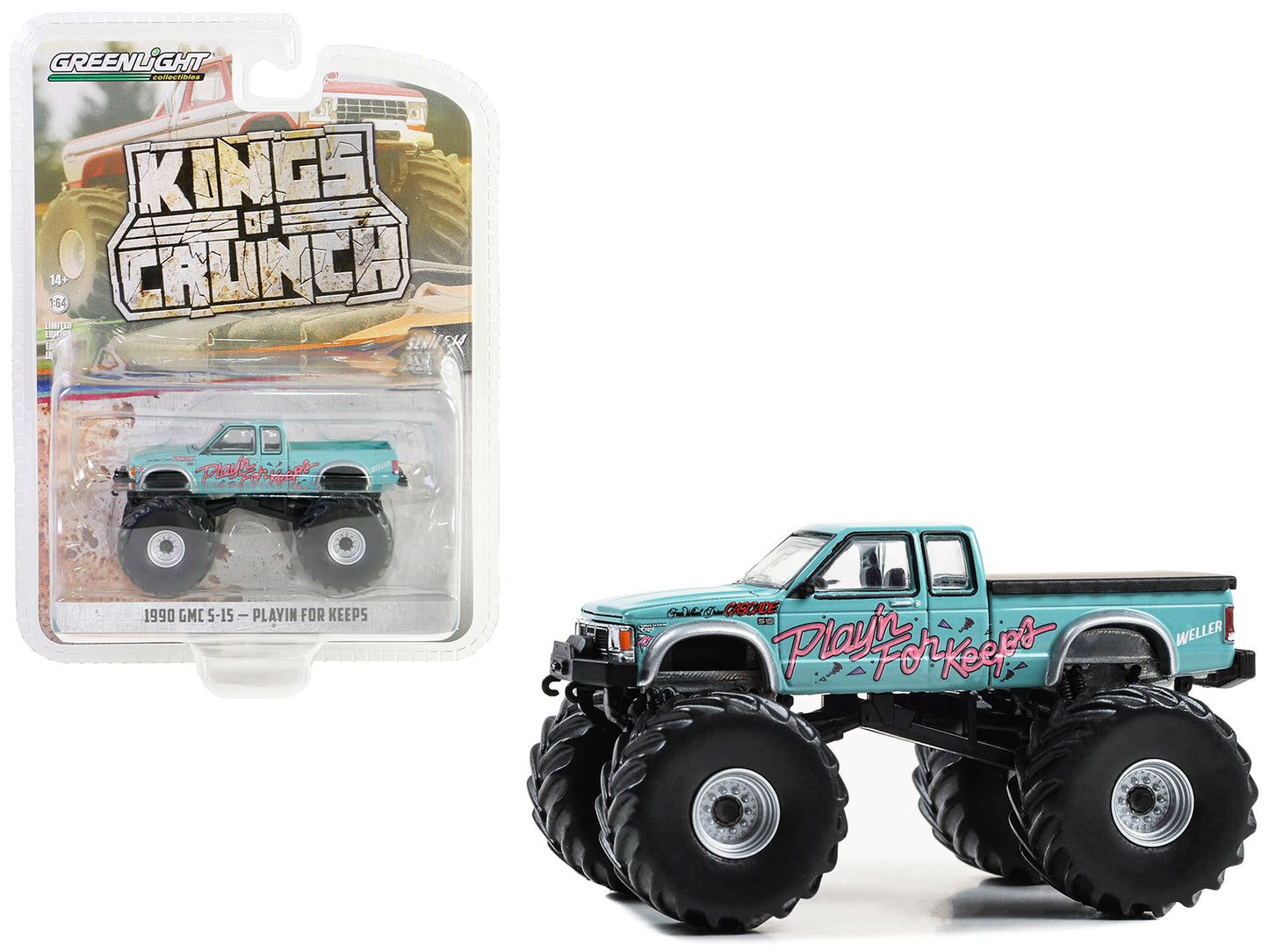 1990 GMC S-15 Blue Diecast Model Monster Truck