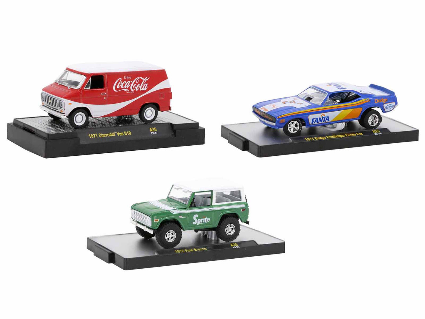 Sodas Set of 3 Diecast Model Car/Truck Set