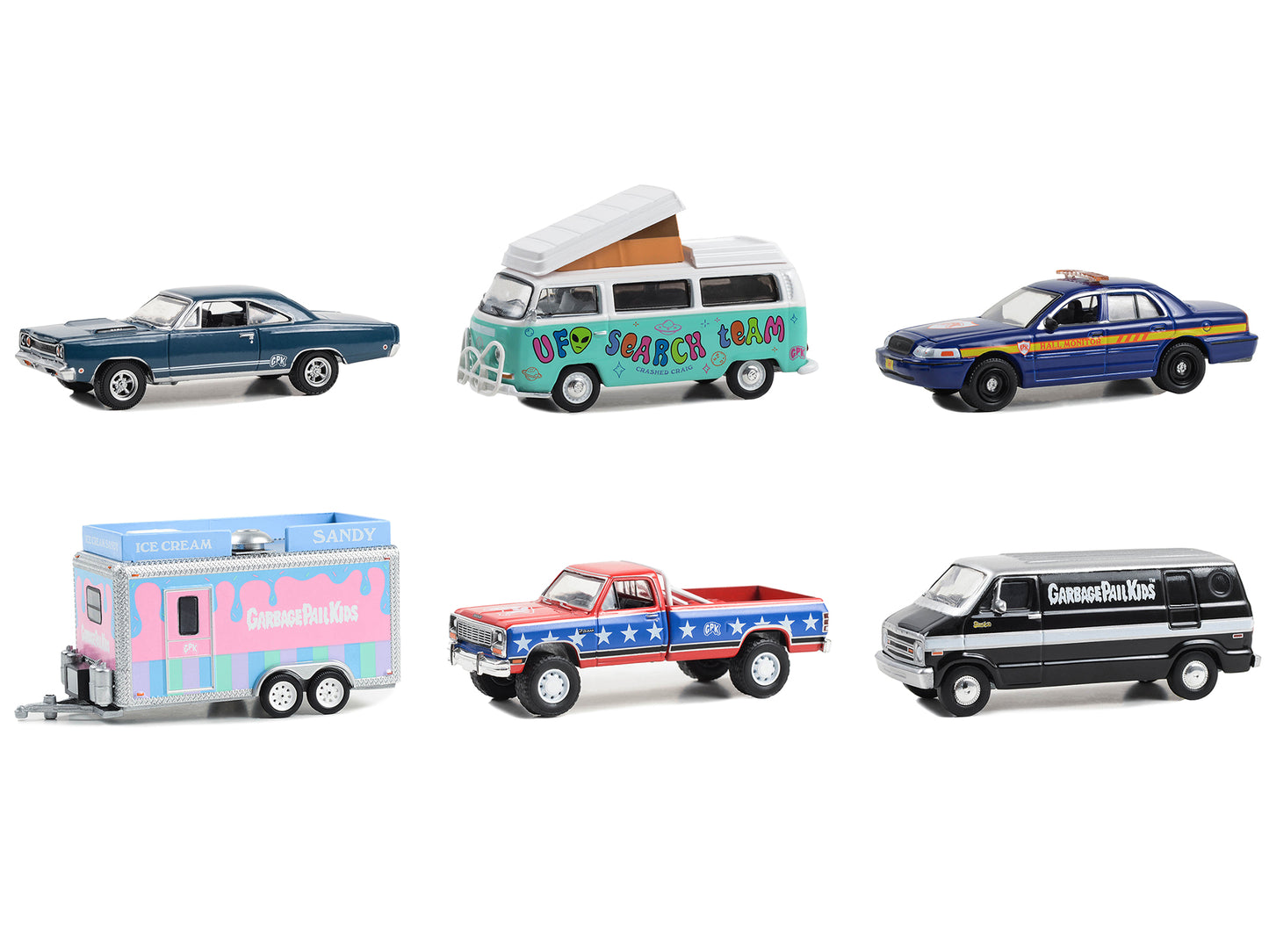 Garbage Pail Kids 6 Piece Diecast Model Car/Truck Set