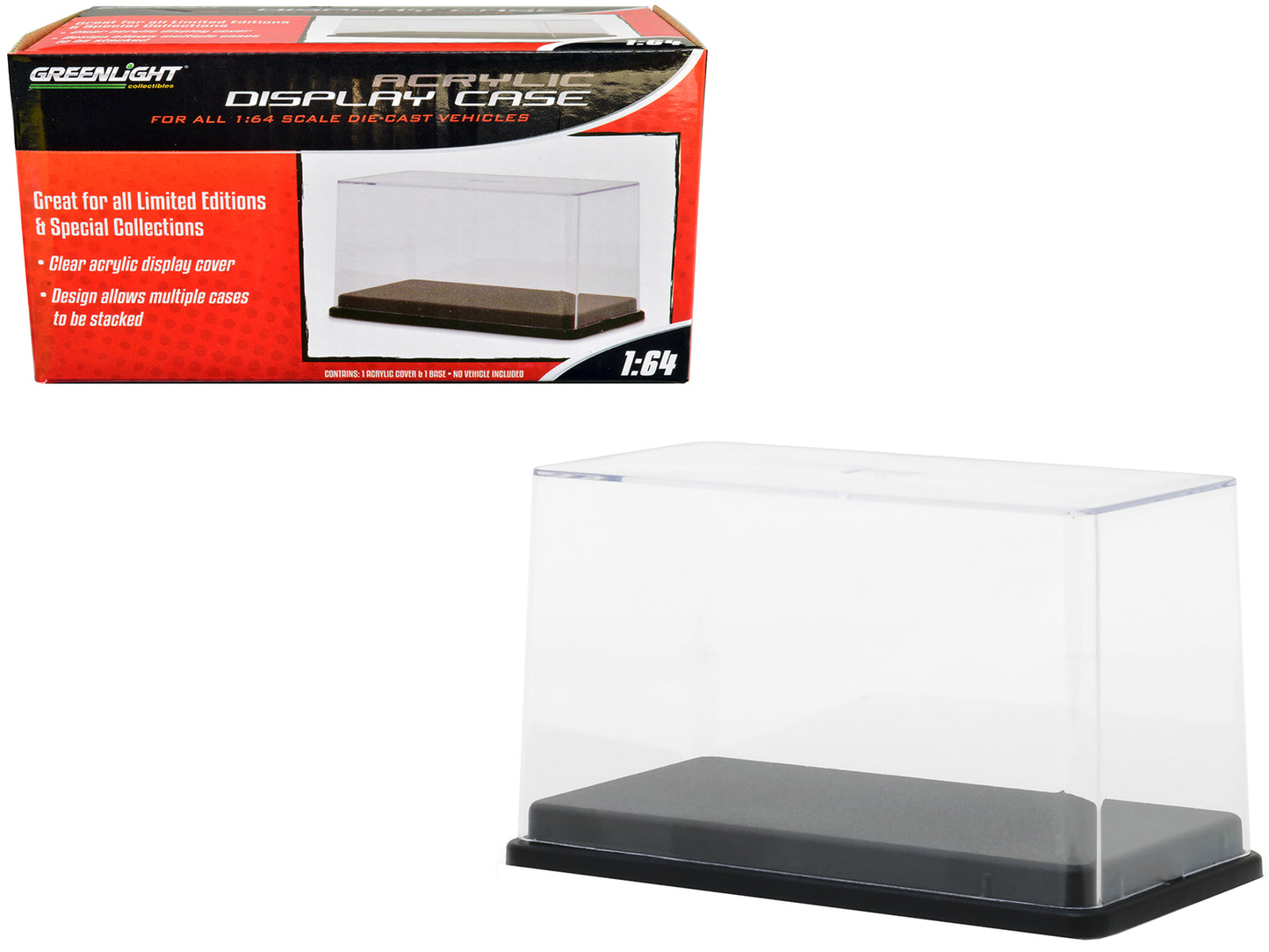 Tall Acrylic Collectible Display Black Model Display Case