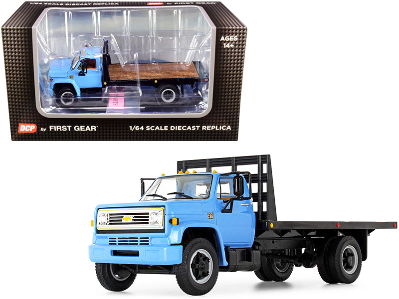 Chevrolet C65 Flatbed Blue Diecast Model Flatbed Truck