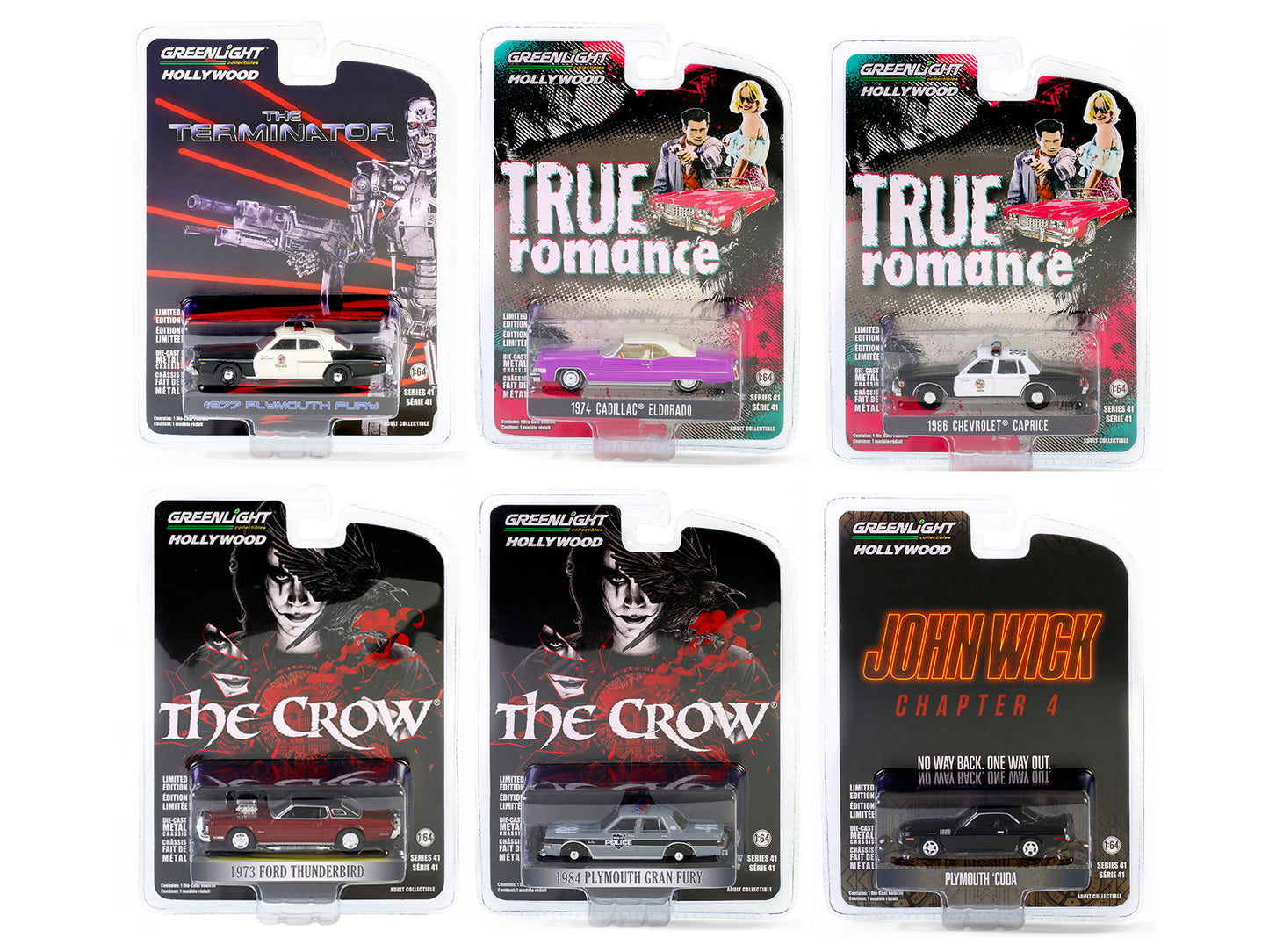 Hollywood Series Set of Diecast Model Car/Truck Set