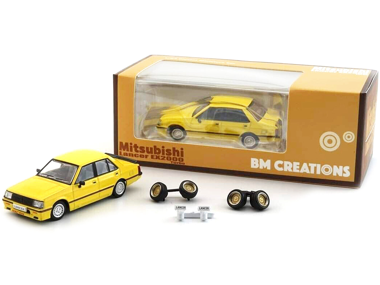 Mitsubishi Lancer EX2000 Turbo Yellow Diecast Model Car