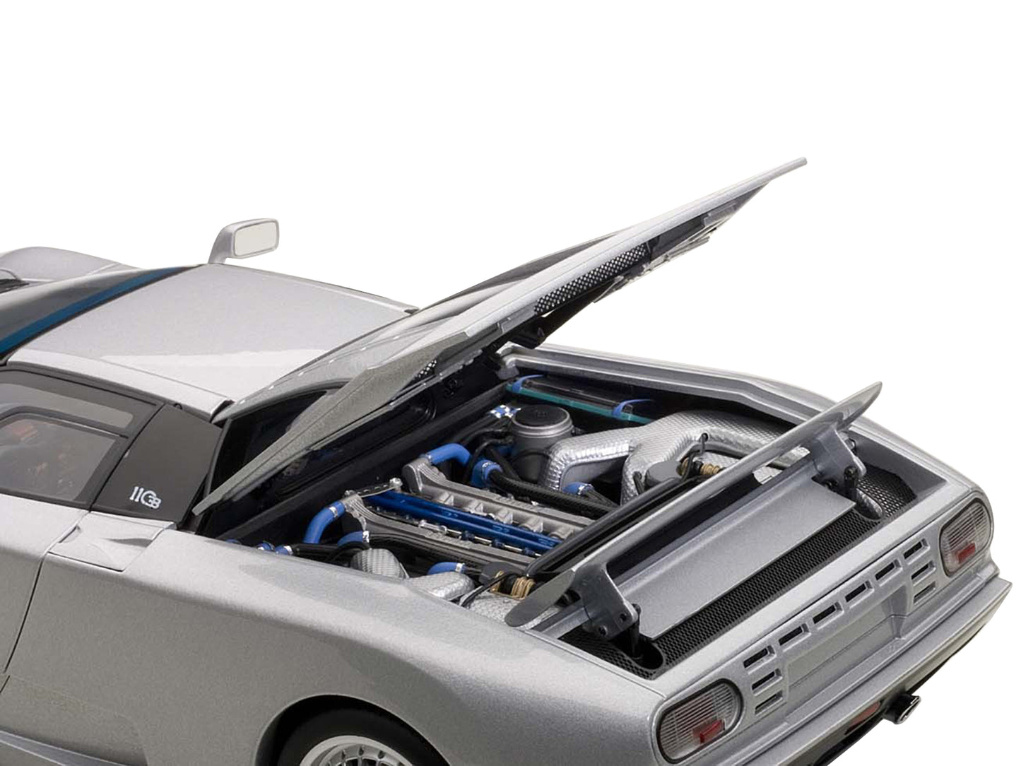 Bugatti EB110 GT Silver Diecast Model Car