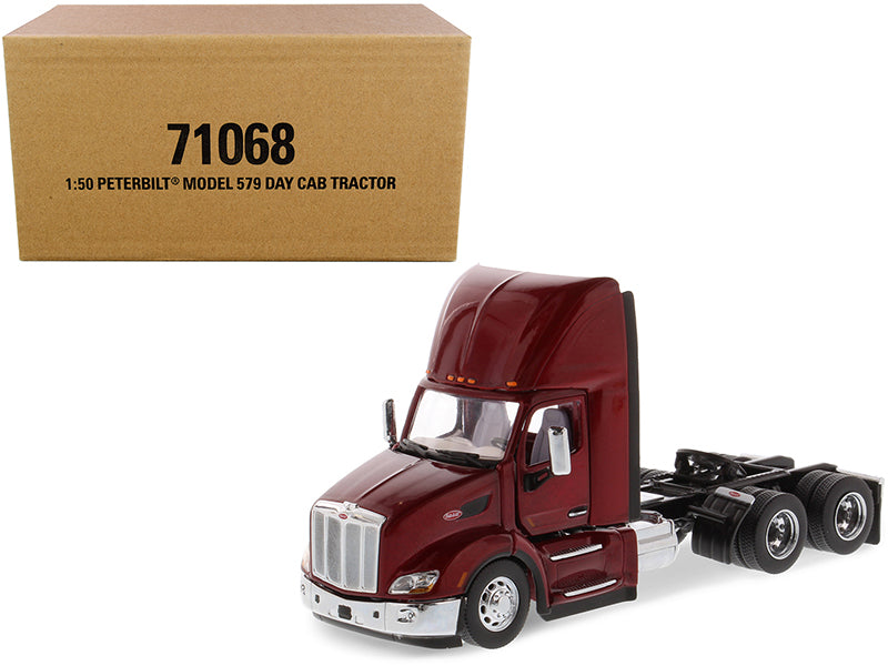 Peterbilt 579 Day Cab Red Diecast Model Truck Tractor