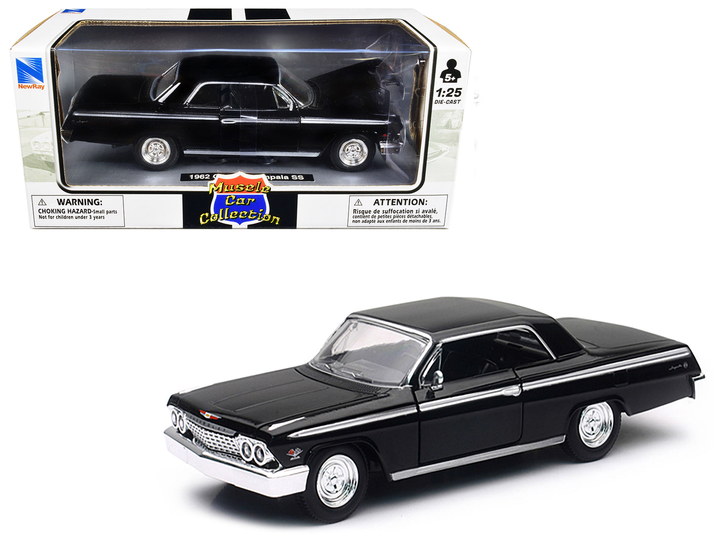 1962 Chevrolet Impala SS Black Diecast Model Car
