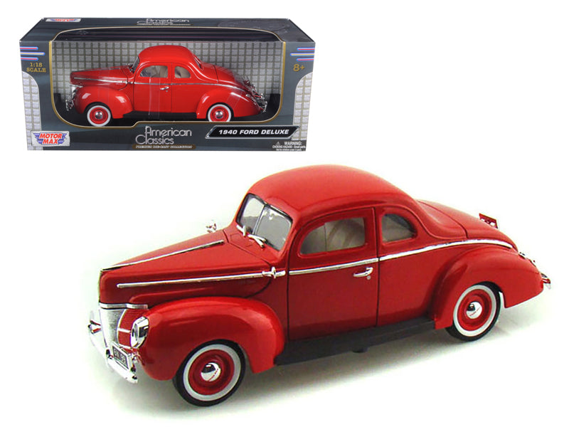 1940 Ford Deluxe Red Diecast Model Car