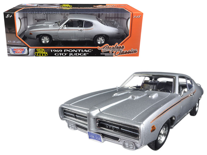 1969 Pontiac GTO Judge Silver Diecast Model Car