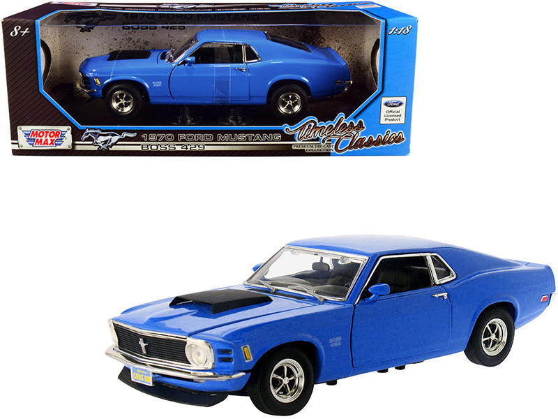 1970 Ford Mustang Boss Blue Diecast Model Car