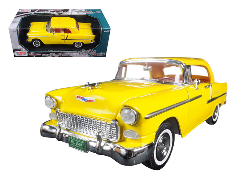 1955 Chevrolet Bel Air Yellow Diecast Model Car
