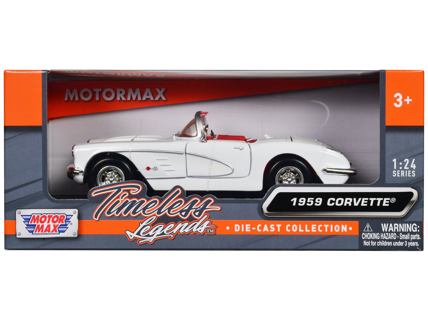 1959 Chevrolet Corvette C1 White Diecast Model Car