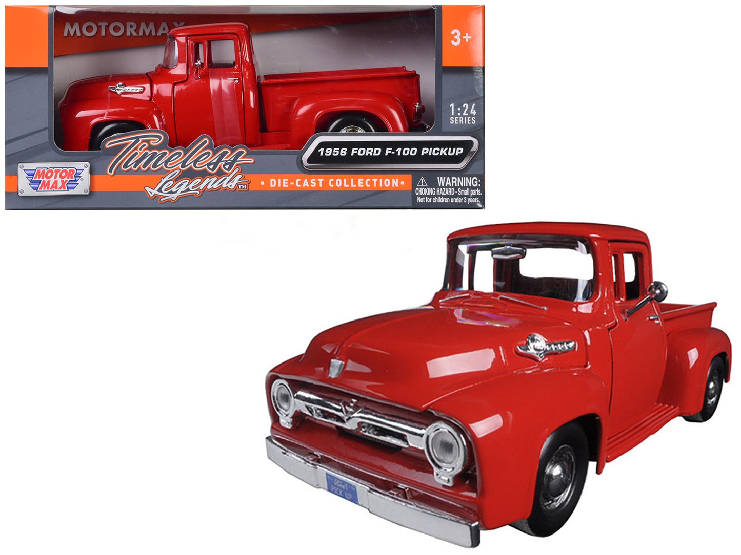 1956 Ford F-100 Red Diecast Model Pickup Truck
