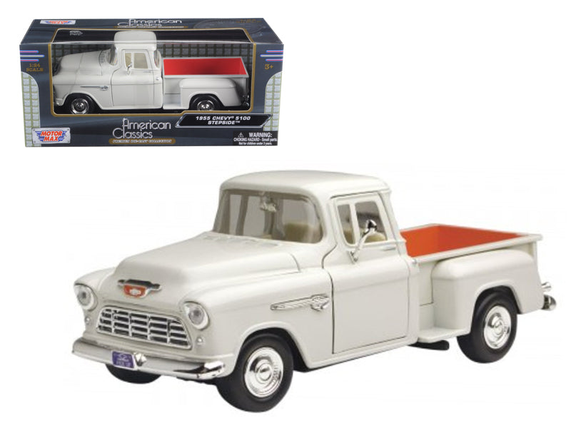 1955 Chevrolet 5100 Stepside Beige Diecast Model Pickup Truck