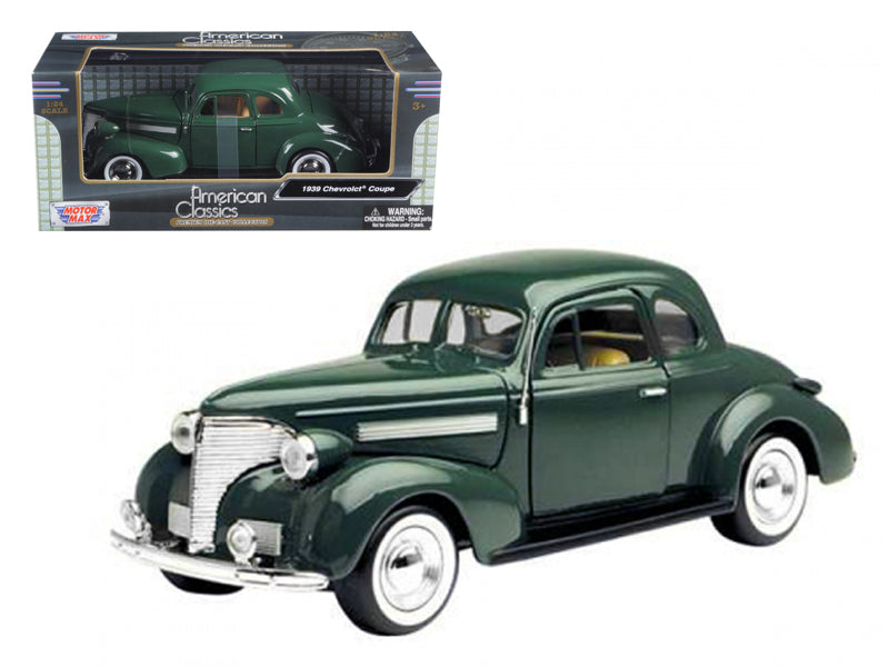 1939 Chevrolet Coupe Green Diecast Model Car