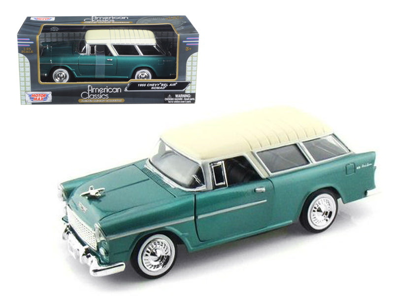 1955 Chevrolet Nomad Green Diecast Model Car