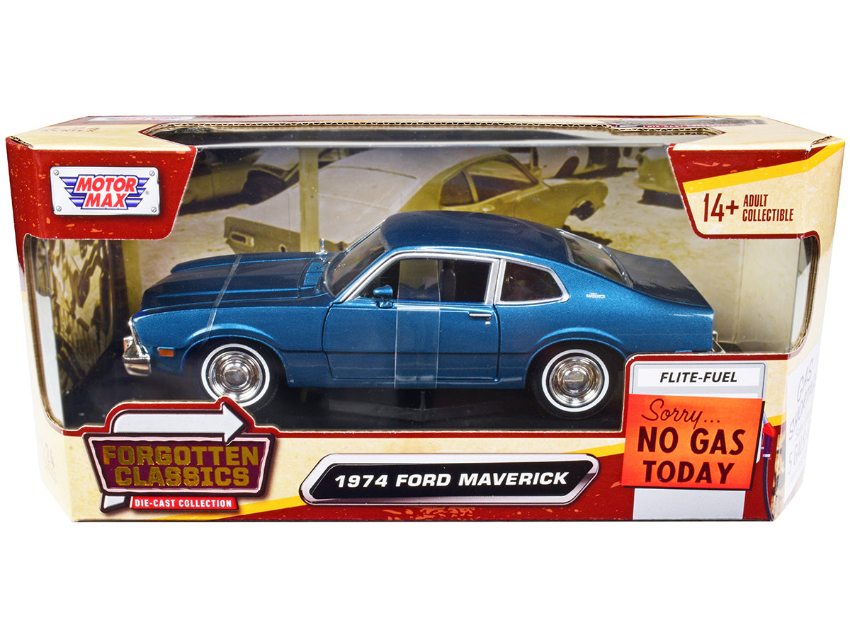 1974 Ford Maverick Blue Diecast Model Car