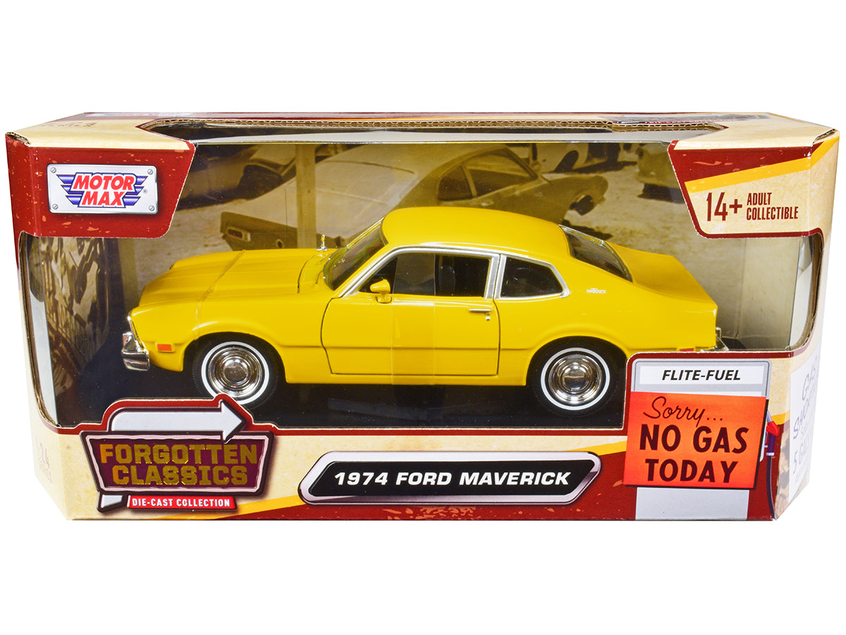 1974 Ford Maverick Yellow Diecast Model Car