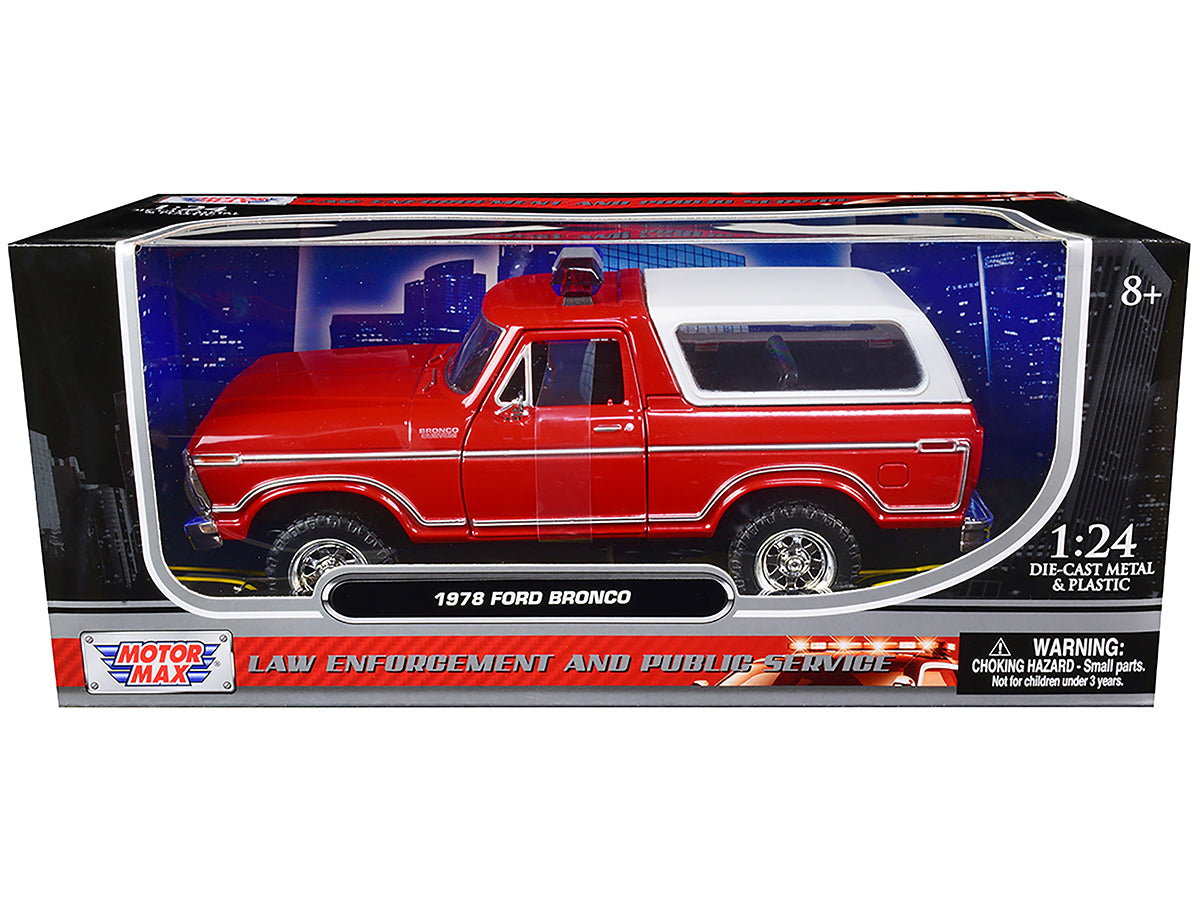 1978 Ford Bronco Fire Red Diecast Model Car