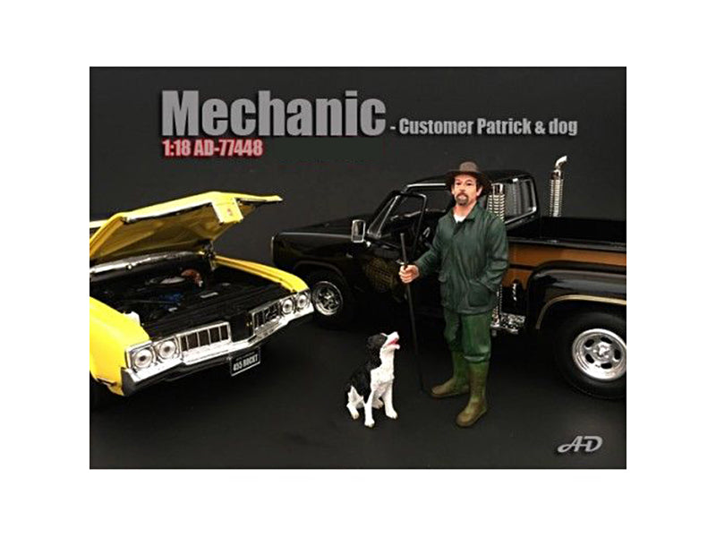 Customer Patrick Model Man & Dog Figures
