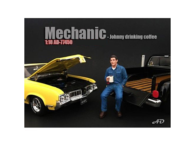 Johnny Drinking Cee Model Auto Mechanic Figure Automotive Repair