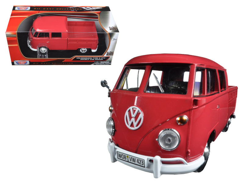 Volkswagen Type 2 T1 Red Diecast Model Pickup Truck