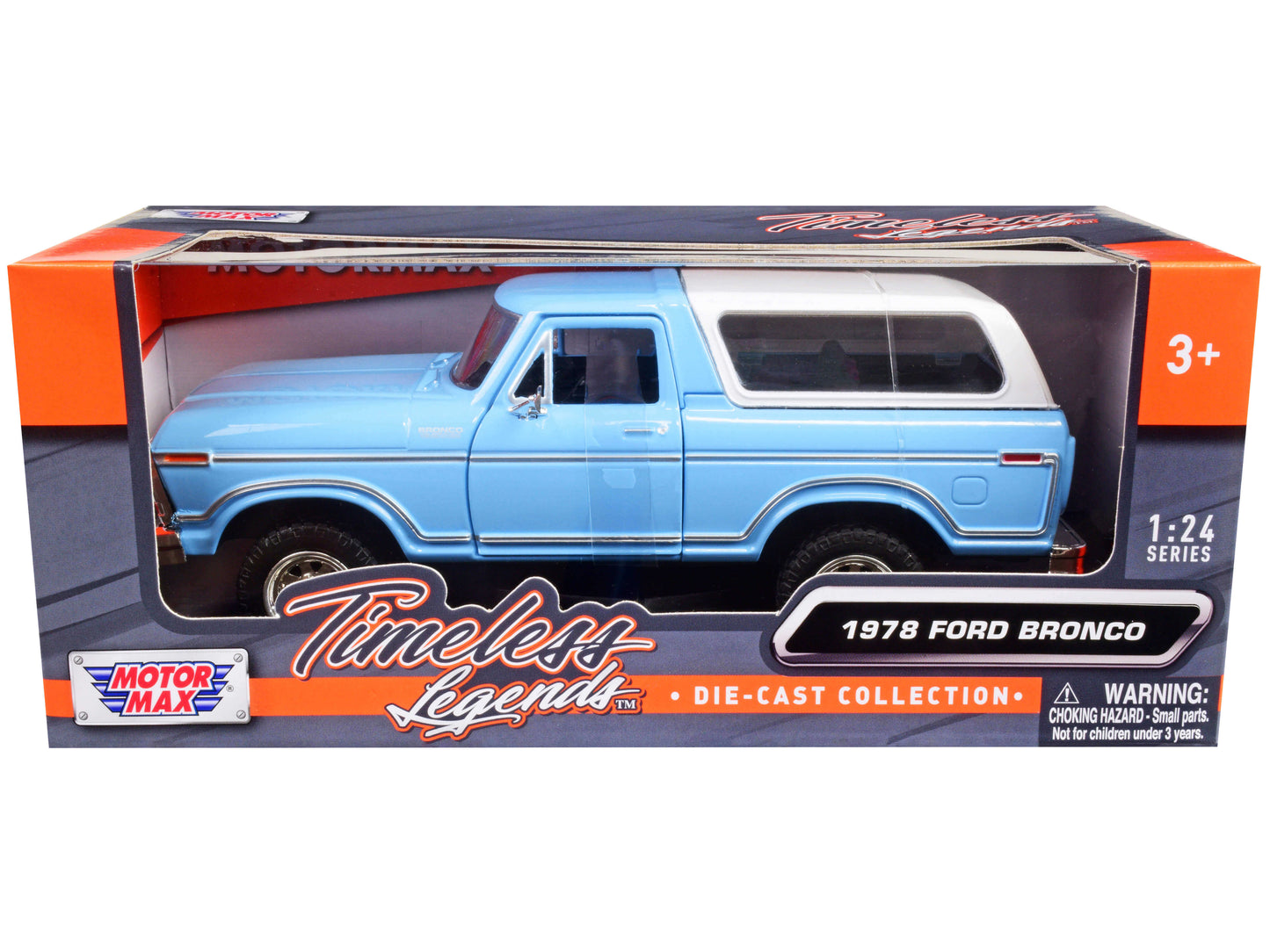 1978 Ford Bronco Custom Blue Diecast Model Car