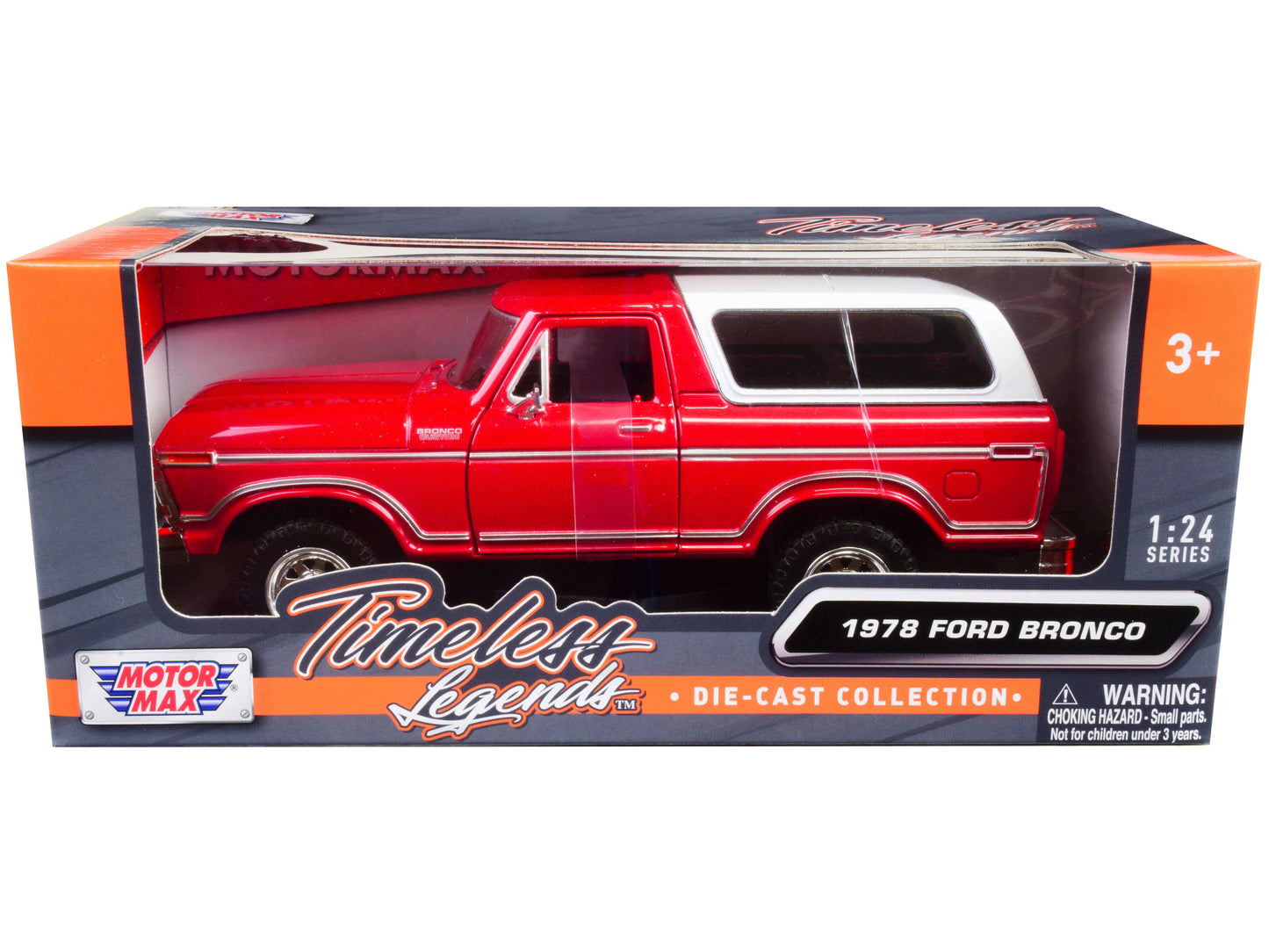 1978 Ford Bronco Custom Red Diecast Model Car