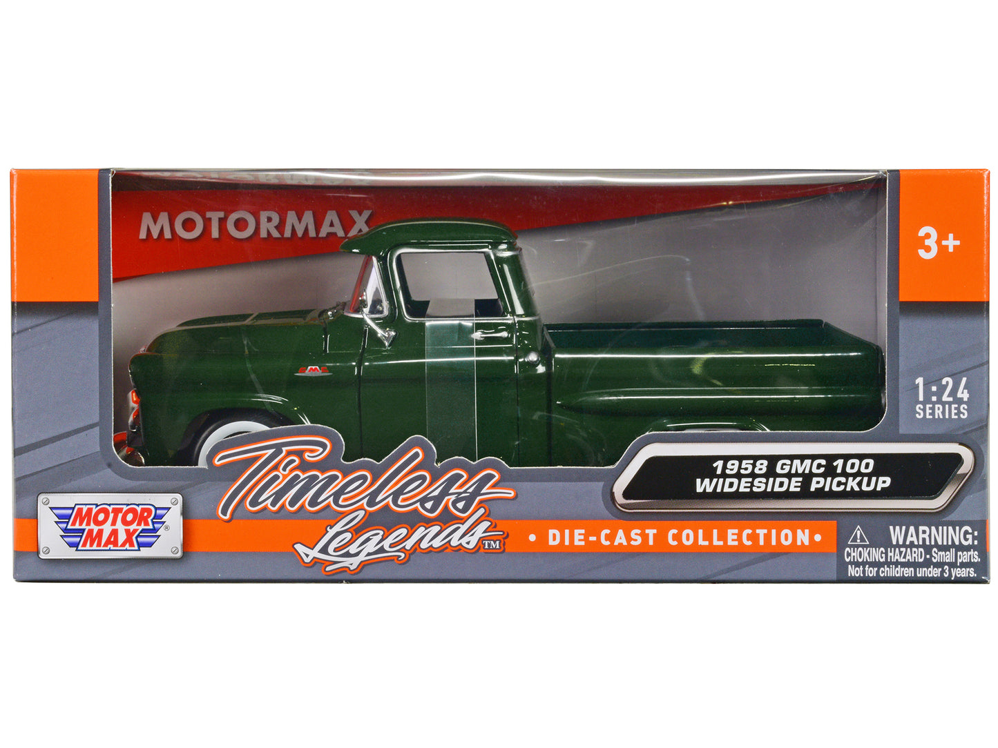 1958 GMC 100 Wideside Green Diecast Model Pickup Truck