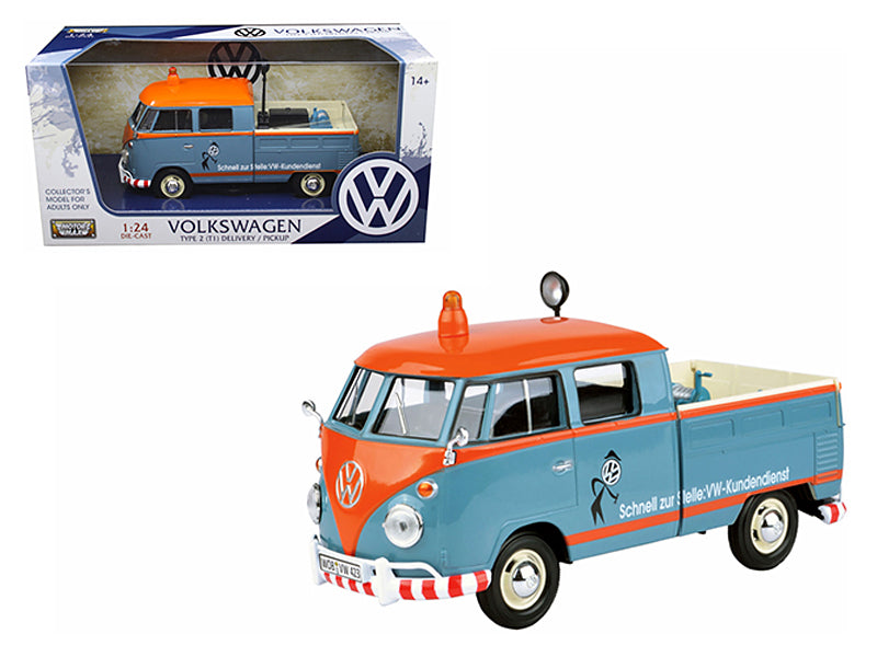Volkswagen Type 2 T1 Blue Diecast Model Pickup Truck