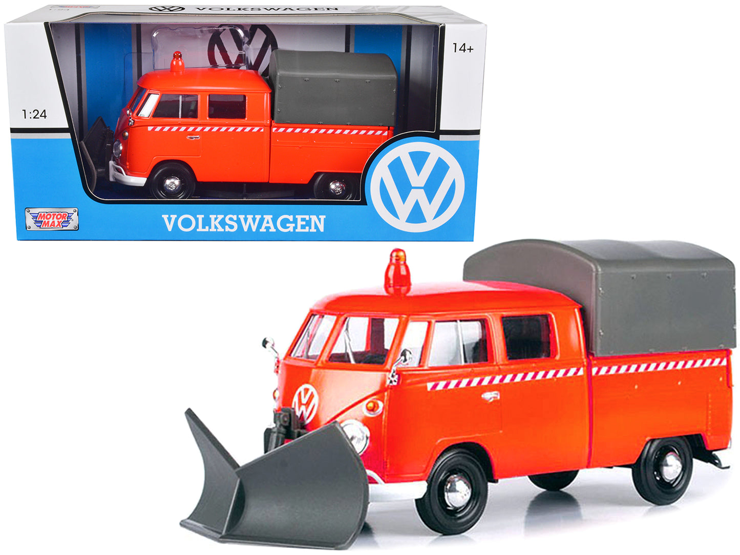 Volkswagen Type 2 T1 Orange Diecast Model Pickup Truck
