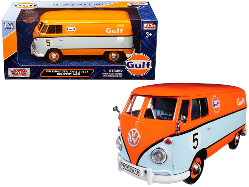 Volkswagen Type 2 T1 Orange Diecast Model Van