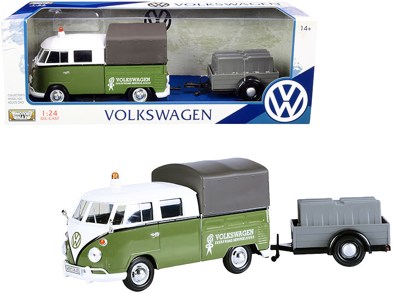 Volkswagen T1 w Green Diecast Model Pickup Truck