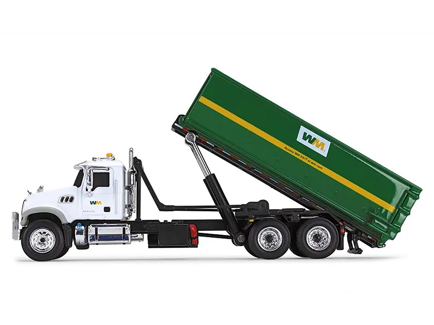 Mack Granite MP Refuse White Diecast Model Garbage Truck