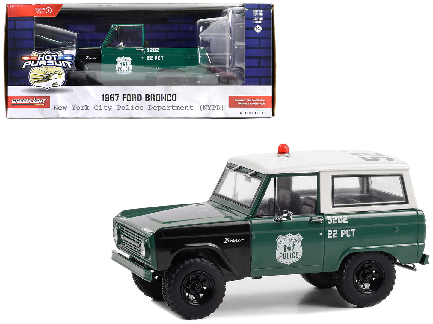 1967 Ford Bronco Green Diecast Model Car