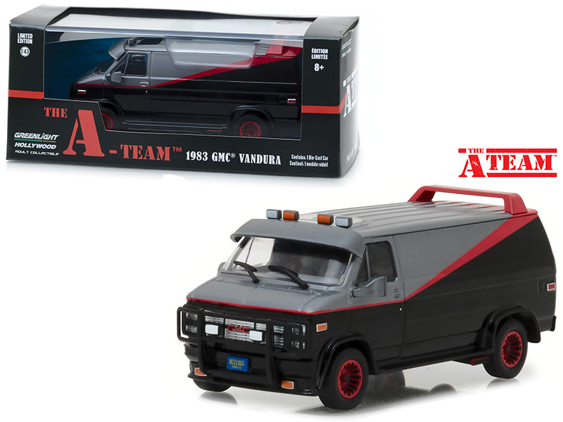 Brand new 1:43 scale diecast car model 1983 GMC Vandura The A-Team 1983-1987 TV Series die cast model car by Greenlight.
Brand new box.
Li